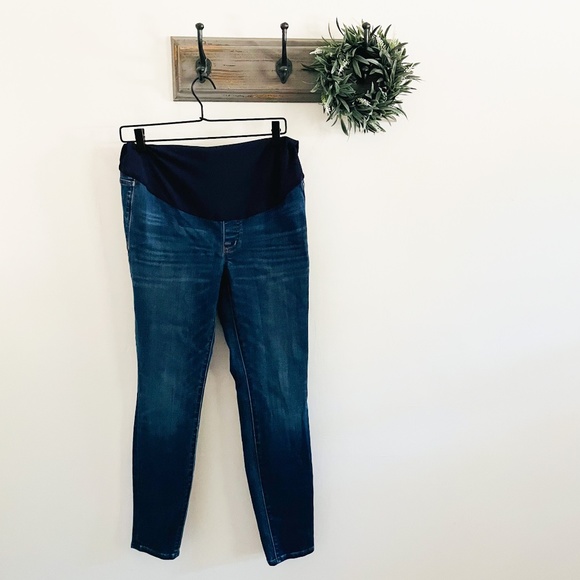 Madewell Denim - Madewell Maternity Blue Over Belly Skinny Jeans 28